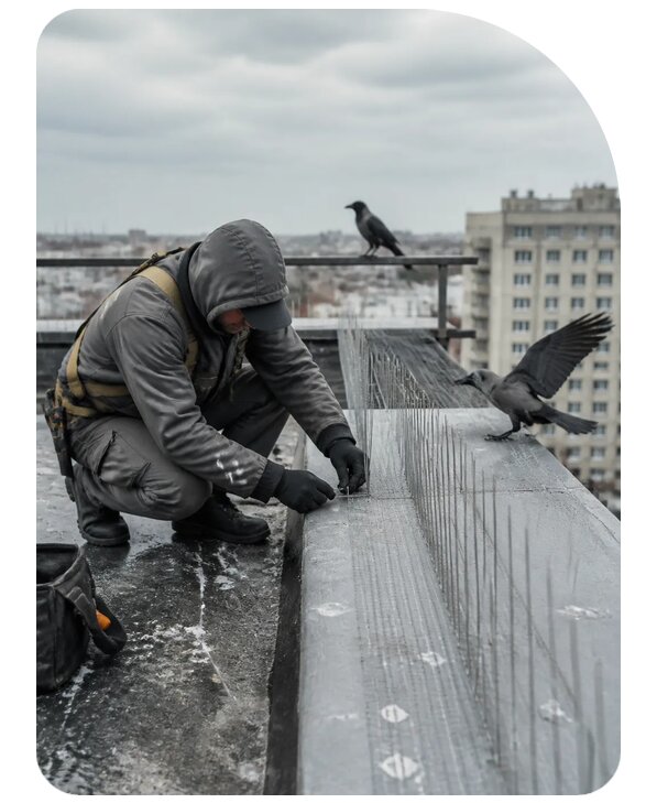 Защита от ворон под ключ в Сорочинске по цене от 5164 р. | Сенат-Срч